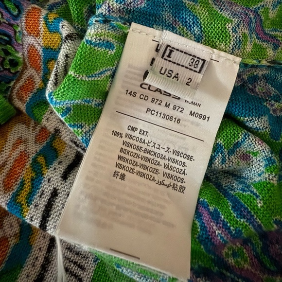 Roberto Cavalli Class Multicoloured Viscosa Knit T-Shirt Dress Size US 2 - Picture 11 of 11